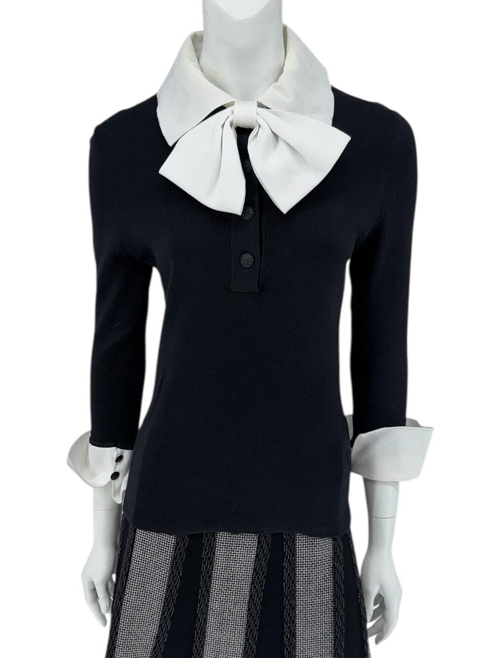 Chanel Sweater With Removable Bow - Size 42